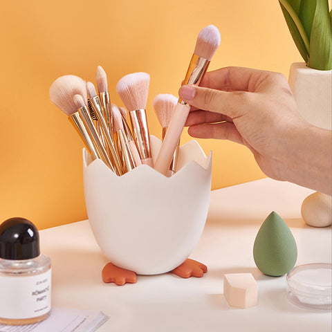 Cute Egg Shell Pen & Brush Holder