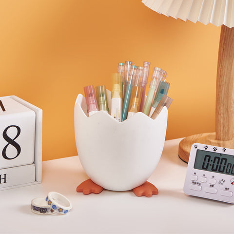 Cute Egg Shell Pen & Brush Holder